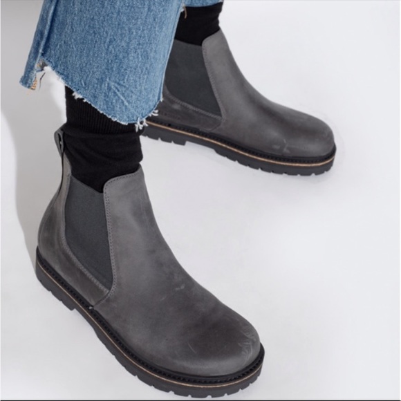 BIRKENSTOCK Stalon BOOTS Graphite Grey Nubuck Leather Size 38 / 7 - Picture 1 of 8
